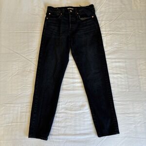 Levis Wedgie Fit Jeans Women's 27 High-Rise Skinny Dark Blue Denim Cotton Blend